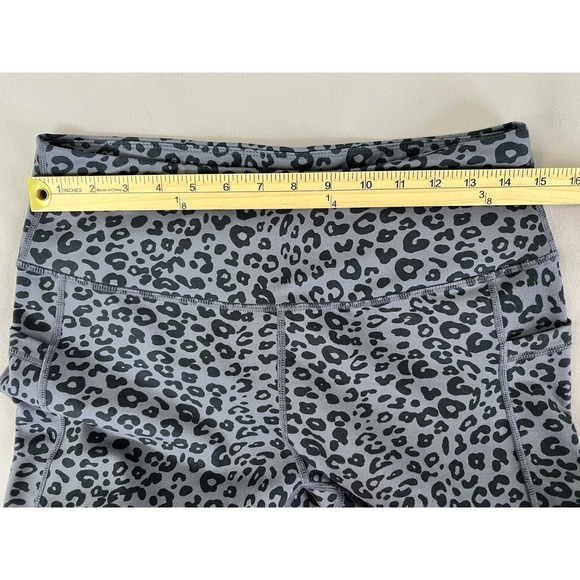 Women's Camo‎ Print Black Gray Leggings Sz Large High Rise Gym - Picture 2 of 7